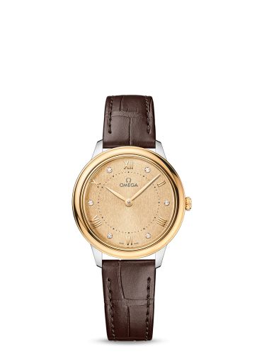 Omega De Ville Quartz 30 Stainless Steel - Yellow Gold / Champagne - Diamond